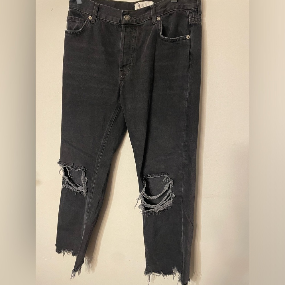 We The Free Charcoal Distressed black women’s Jeans